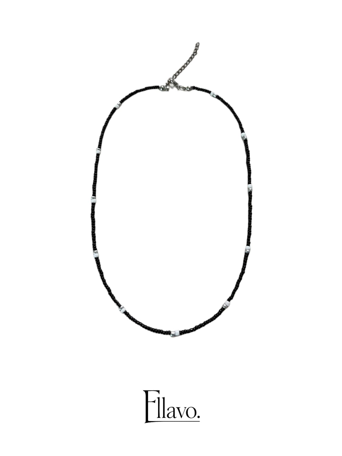 Ellavo simple black beads necklace 상품이미지2