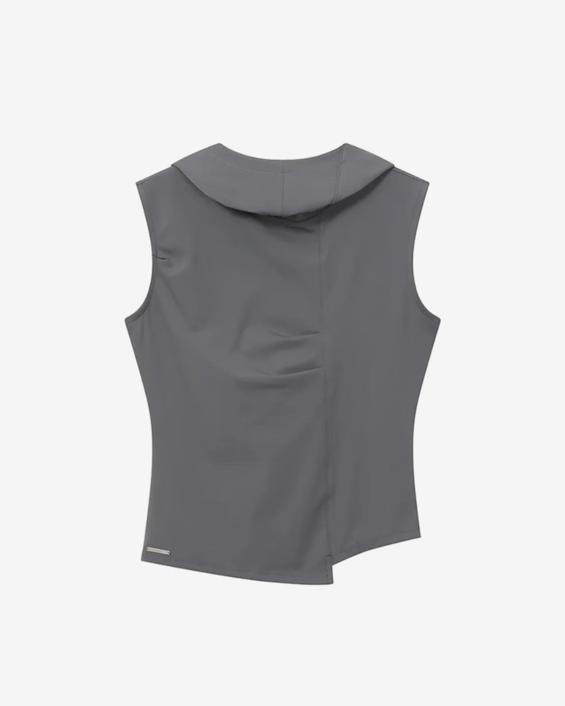 미세키서울 Cowl neck pintuck sleeveless 차콜 상품이미지1