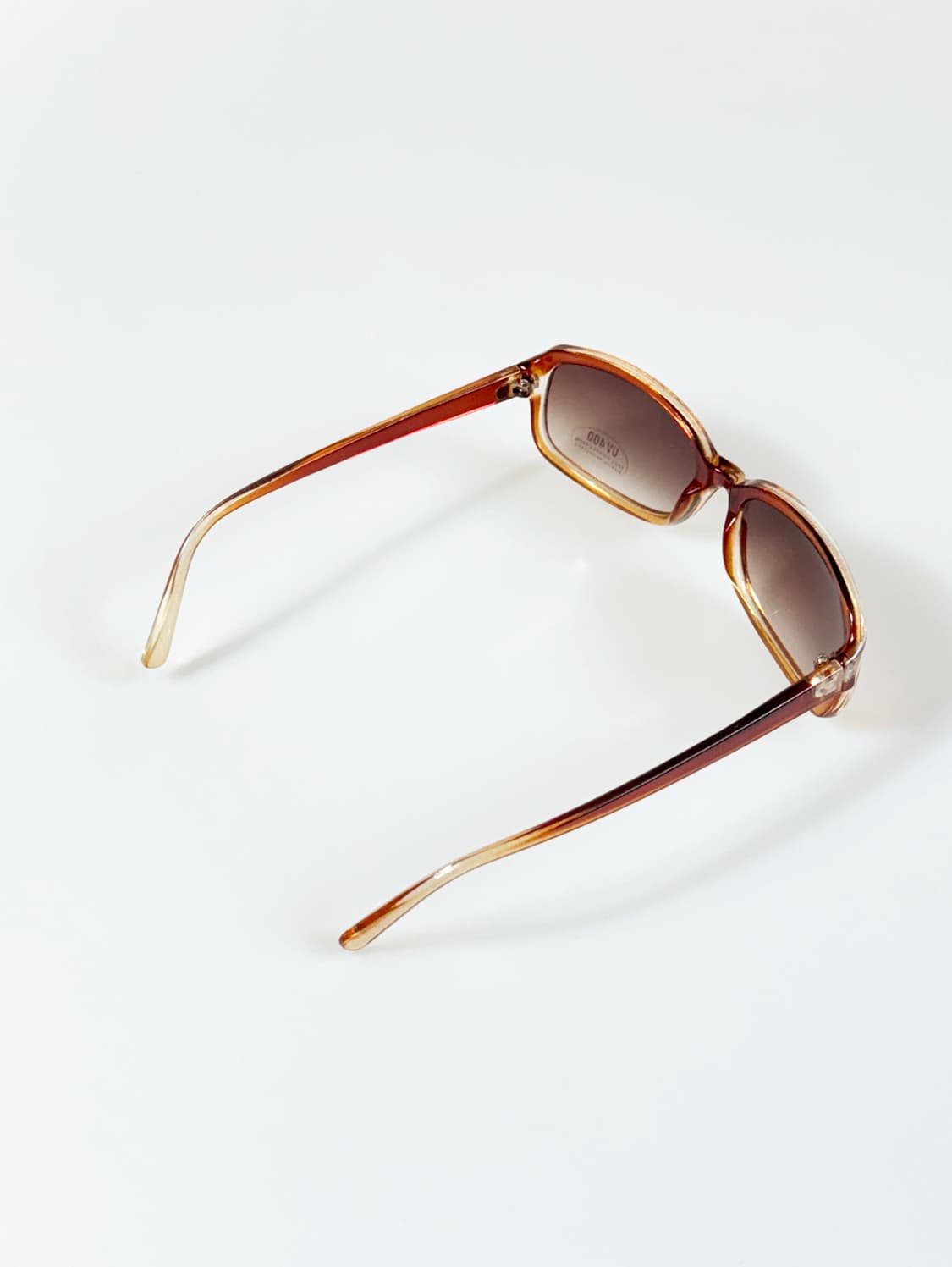 90s YUPPY 브라운 볼드 스퀘어 빈티지 선글라스 상품이미지4