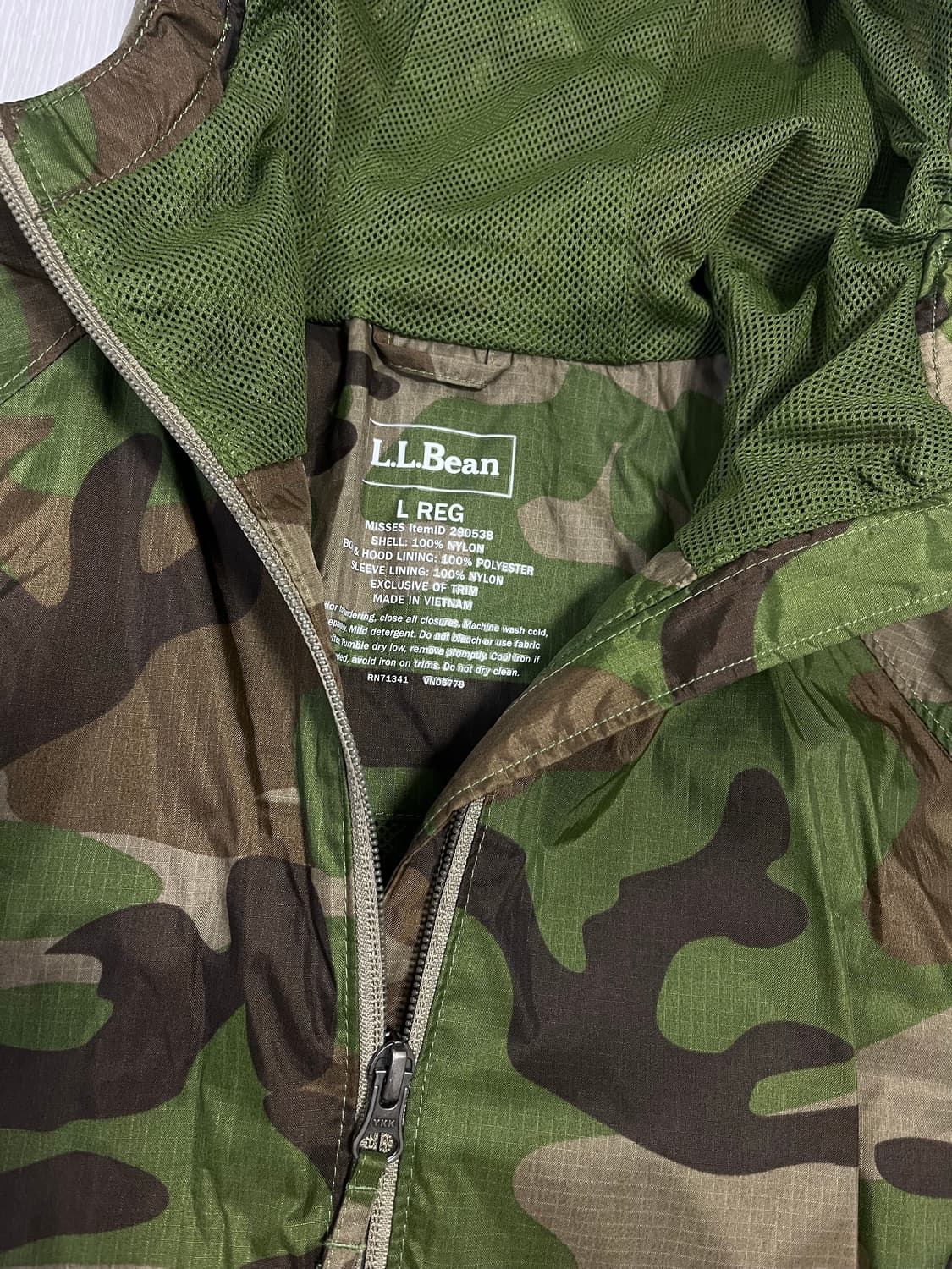 엘엘빈 카모 바람막이 L 상품이미지3