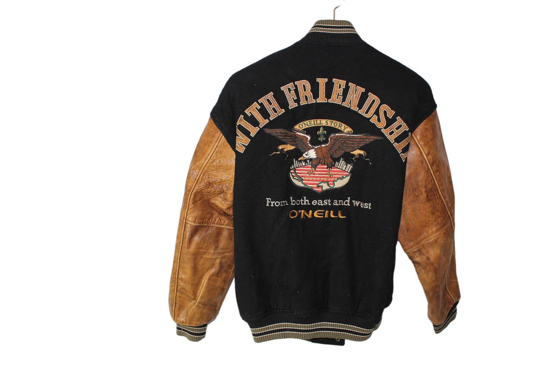 1990s USA O’NEILL 레더 바시티 자켓 상품이미지5
