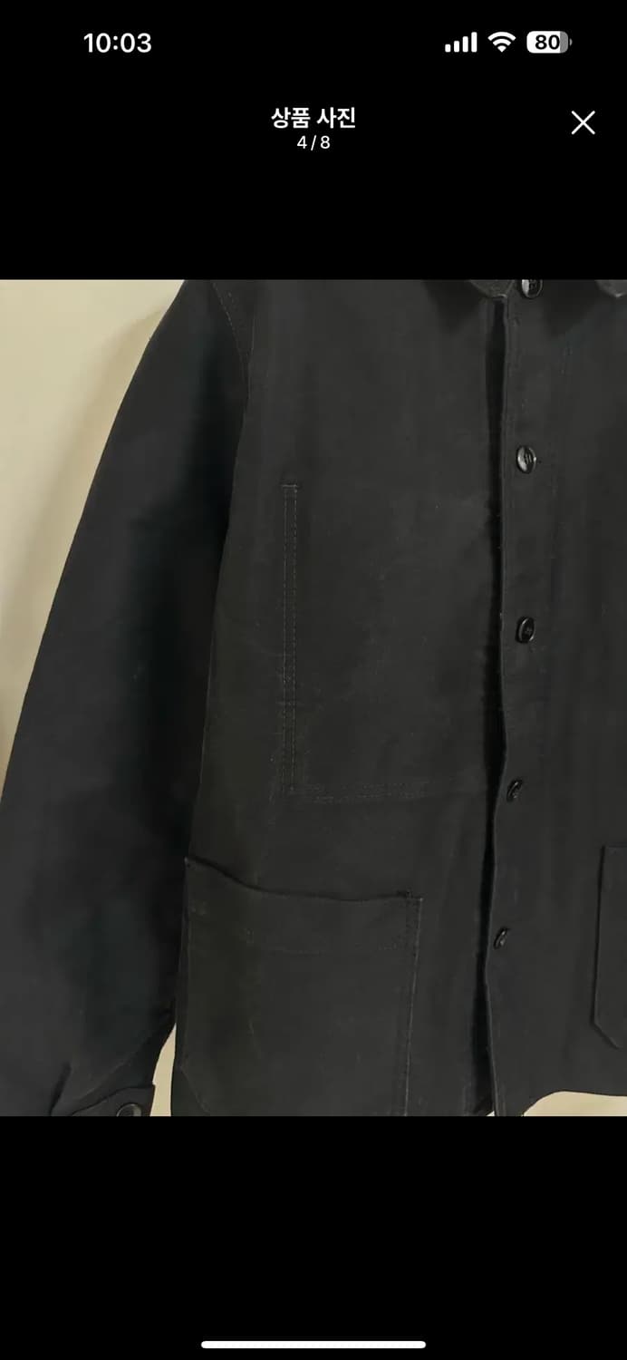 오리지날 40 블랙몰스킨 프랜치 워크자켓 상품이미지4