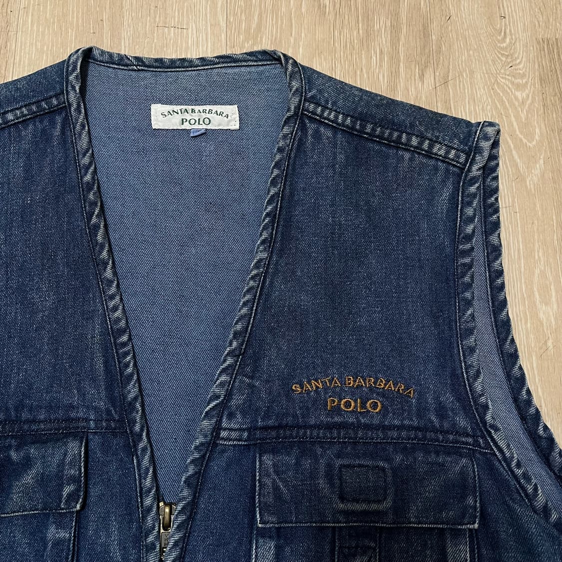 산타바바라 폴로 빈티지 멀티 포켓 데님 조끼 L/100 상품이미지4