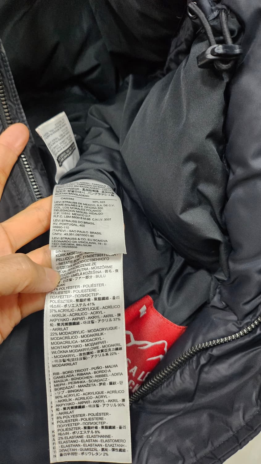 269  리바이스   블랙 패딩  상품이미지7