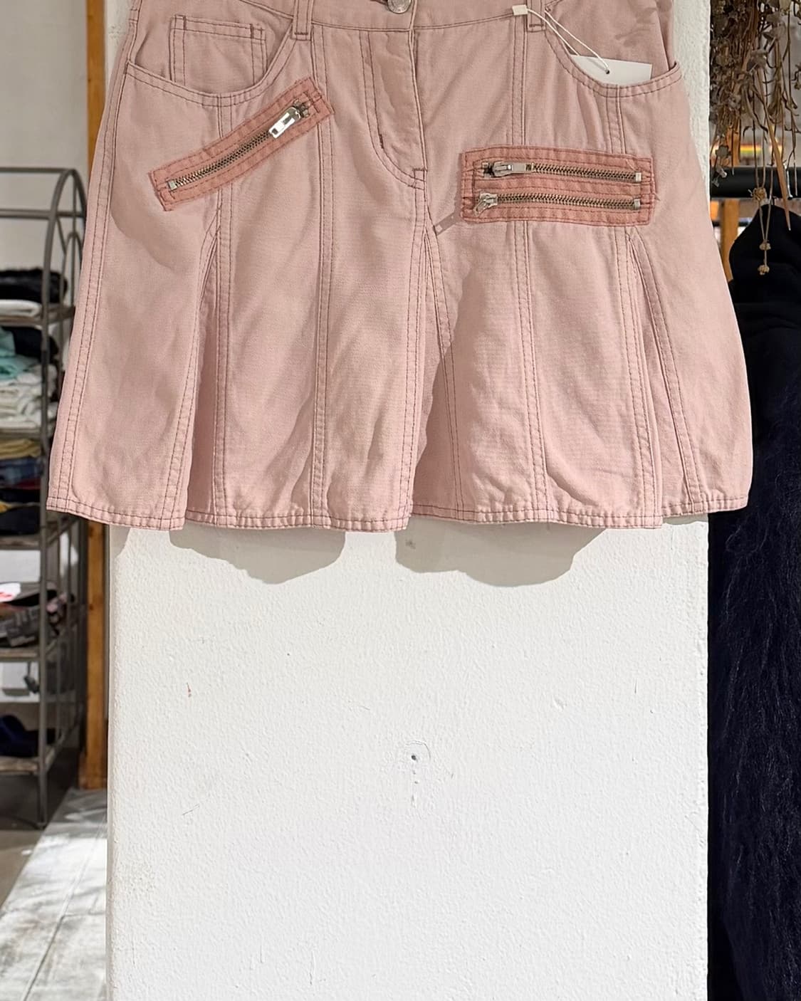 씨 바이 끌로에 핑크 데님 지퍼디테일 미니스커트 상품이미지3