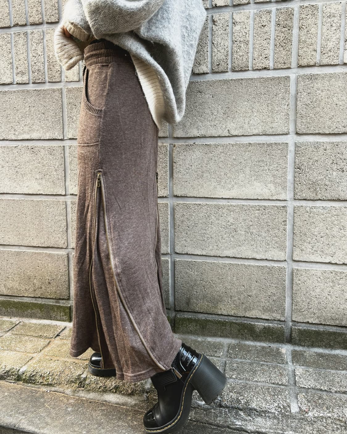 고아 풀 집업 롱 스커트 상품이미지7