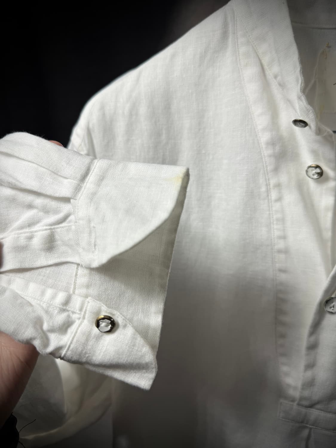 Araki Yuu Raw-hem Linen Pullover Shirt   상품이미지9