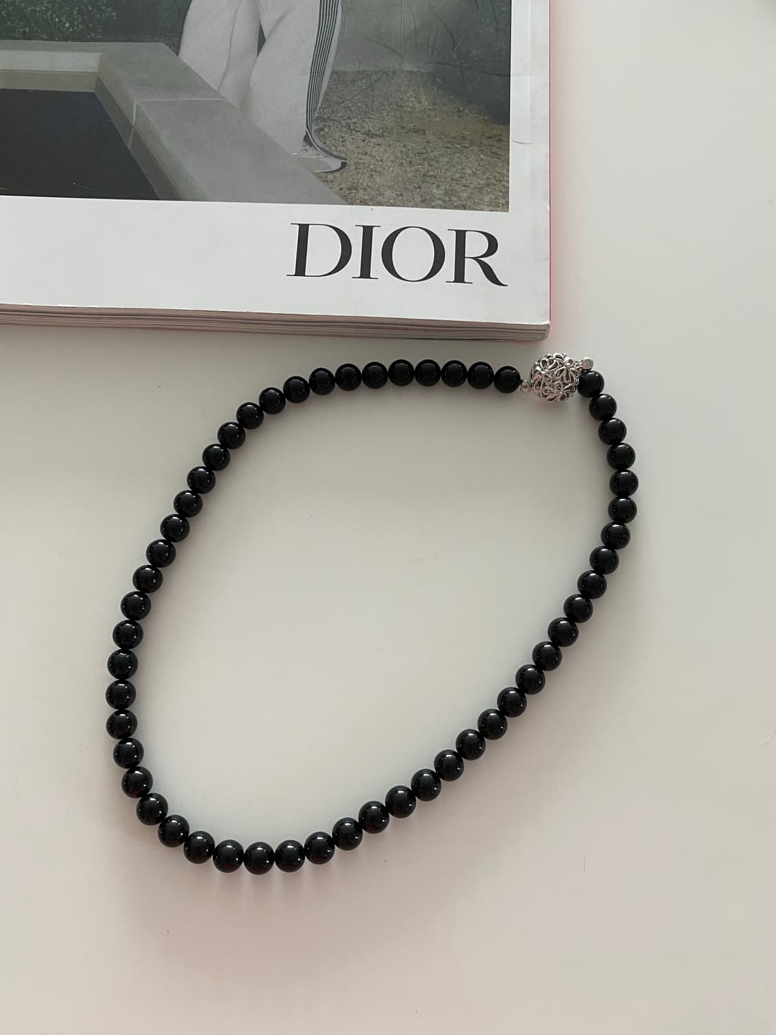 블랙 비즈 목걸이 구슬 상품이미지3