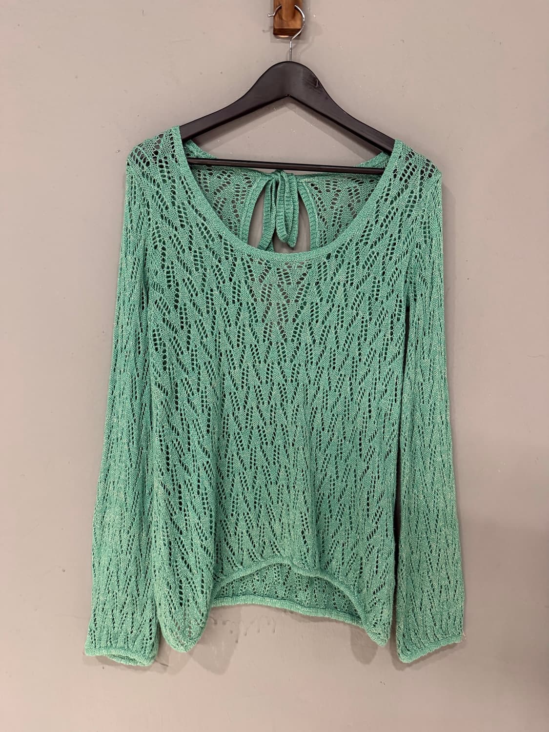 Mint punching detail summer knit top 상품이미지5