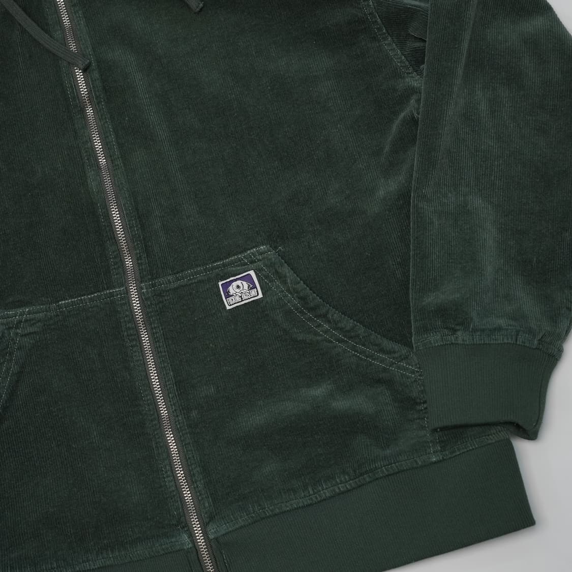 [L] 퍼킹어썸 코듀로이 후드 집업 그린 상품이미지2