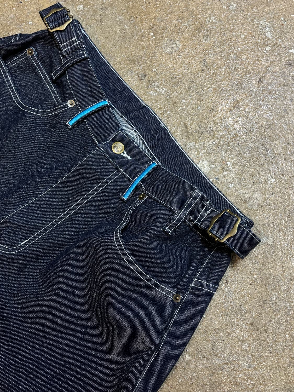 XTONZ 에일리언 데님 팬츠 인디고 상품이미지8