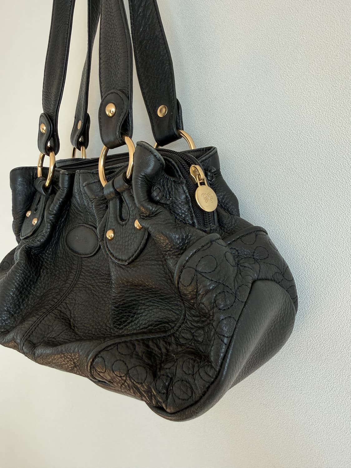 Pre owned 레더 토트 숄더백 상품이미지3