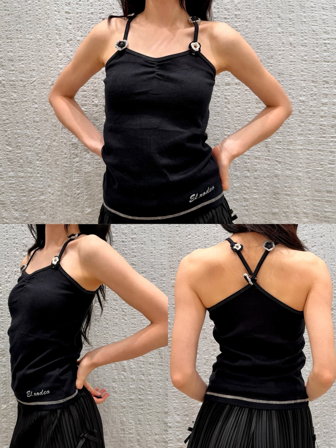 Crochet flower sleeveless 상품이미지1
