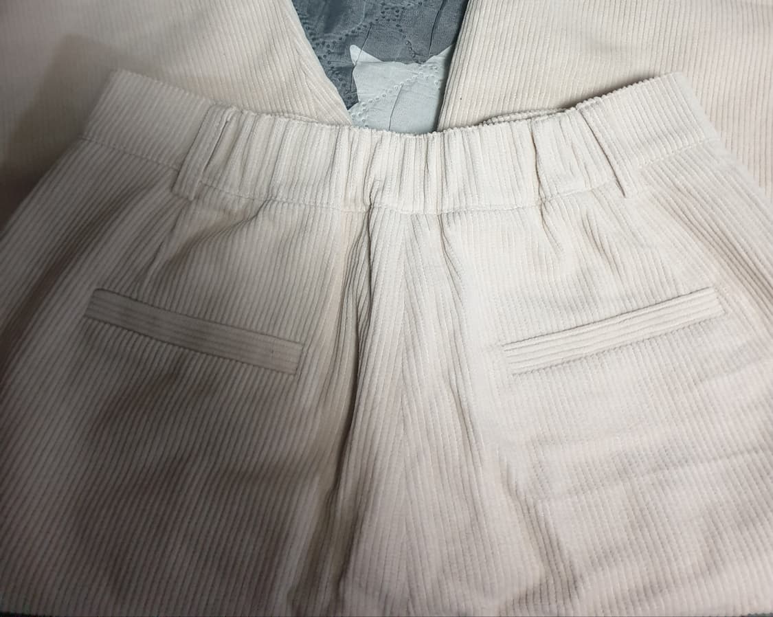 스튜디오톰보이 세미와이드 반밴딩 코듀로이 팬츠 아이보리 (28) 상품이미지3