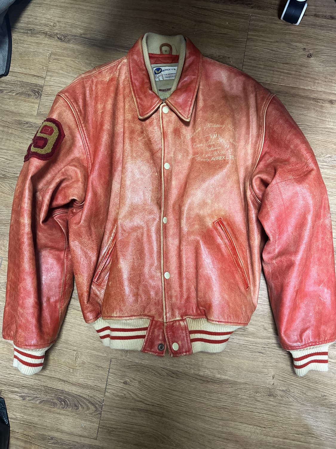 아비렉스 레더 바시티 자켓 상품이미지1