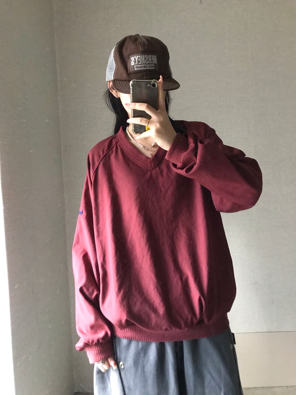나이키 00s 버건디 웜업 상품이미지4