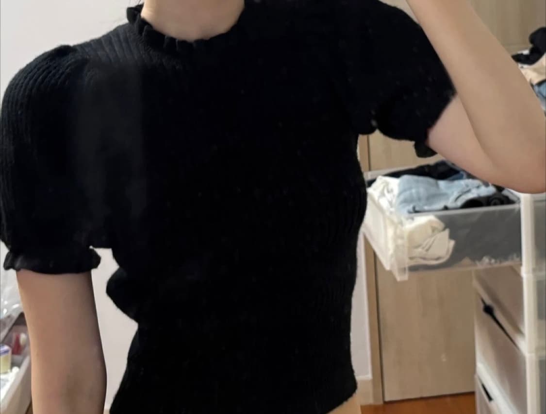 ASTR the label 반팔 니트탑 히트시그널 박지현 착용 상품이미지4