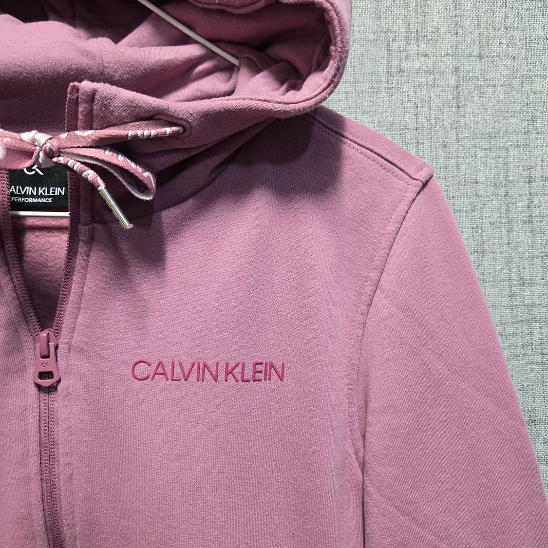캘빈클라인 핑크 여성 기모 후드집업  상품이미지4