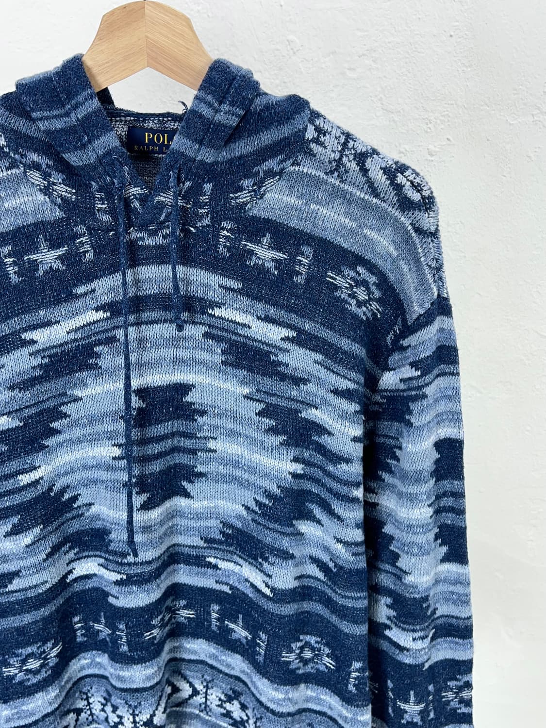 폴로 랄프로렌 네이비 블루 아즈텍 후디 니트 상품이미지3