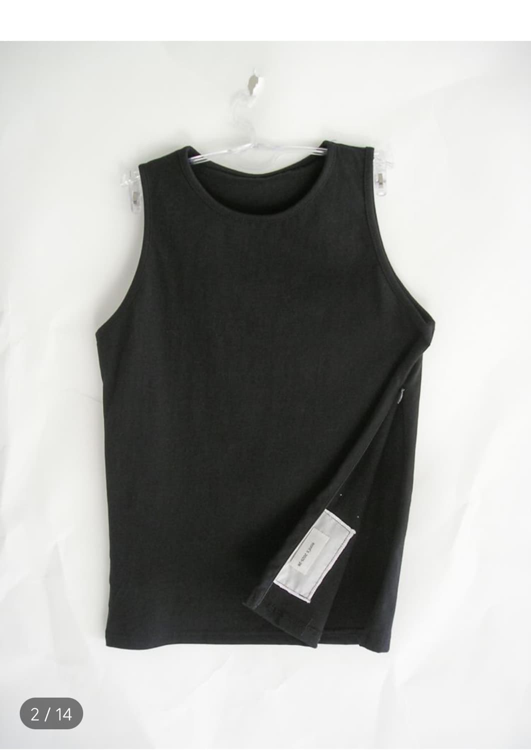 에옹쓰 Side Zipper Cotton Top Black 상품이미지2