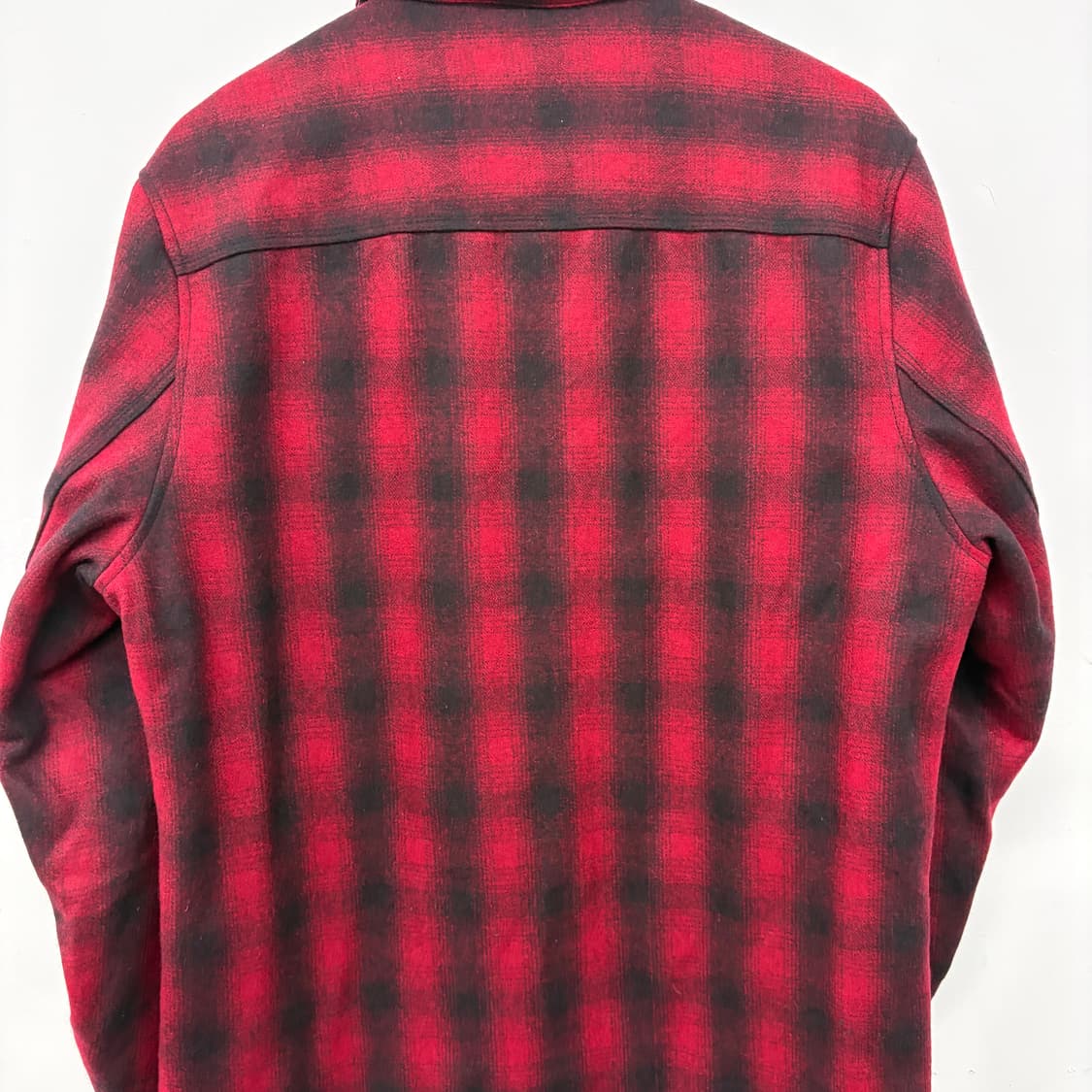 빈티지 밀스펙 레드/블랙 체크 셔츠 자켓 남성L 상품이미지7