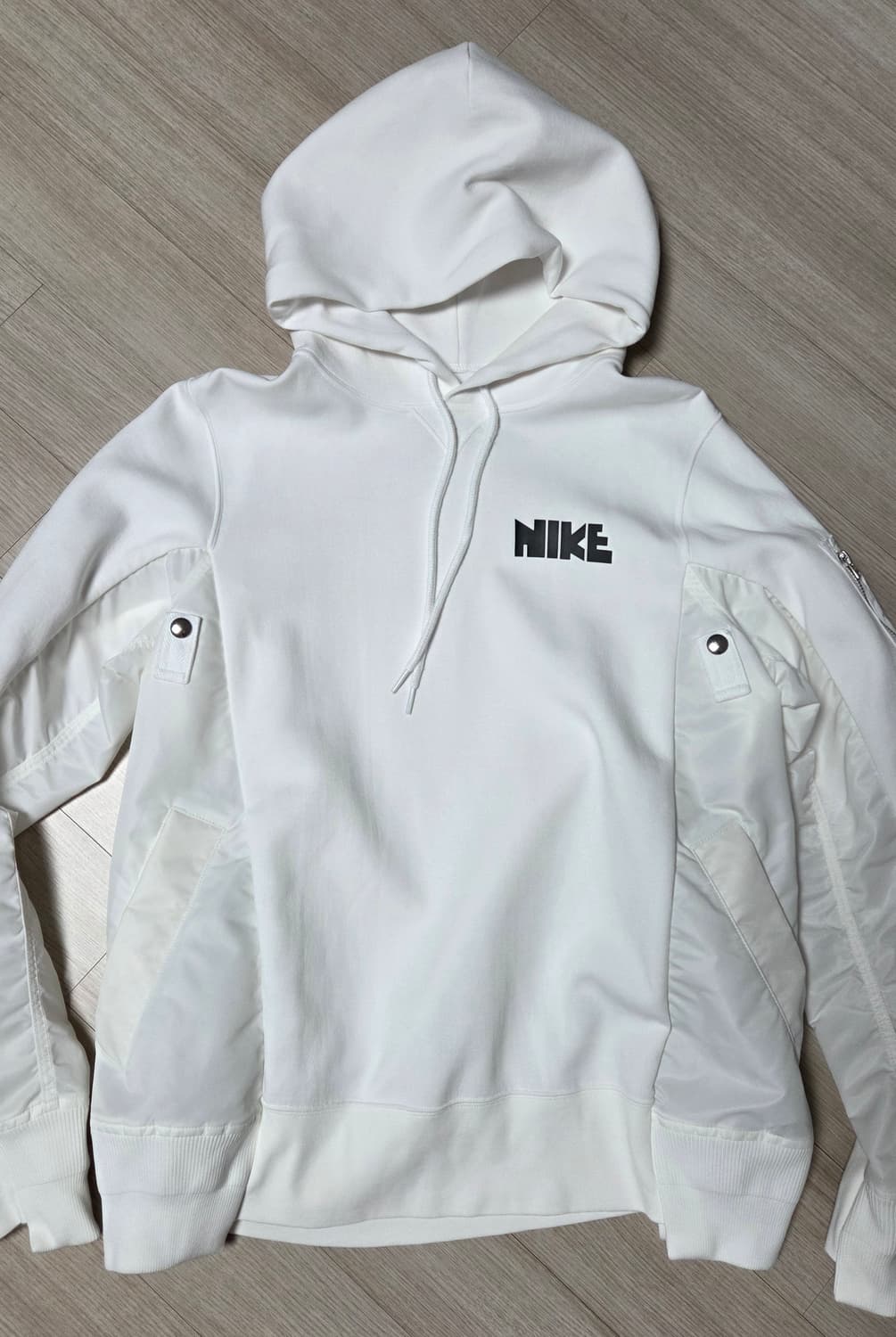 나이키 x 사카이 nrg 후드 화이트 상품이미지1