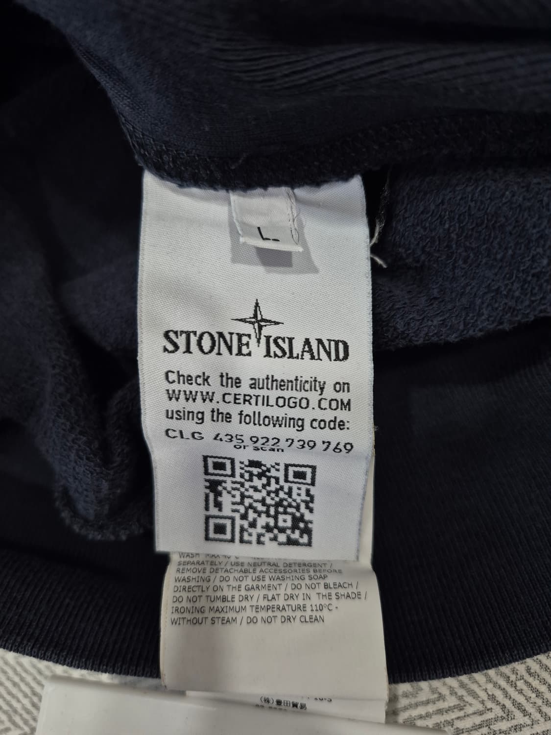 스톤아일랜드 네이비 맨투맨 티셔츠 남성 100사이즈 상품이미지6