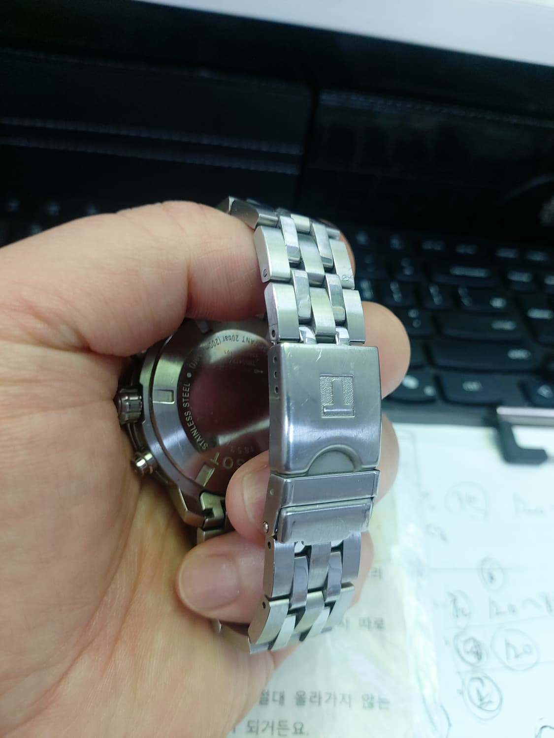 깔끔한 티쏘 prc200 은판 시계 상품이미지3