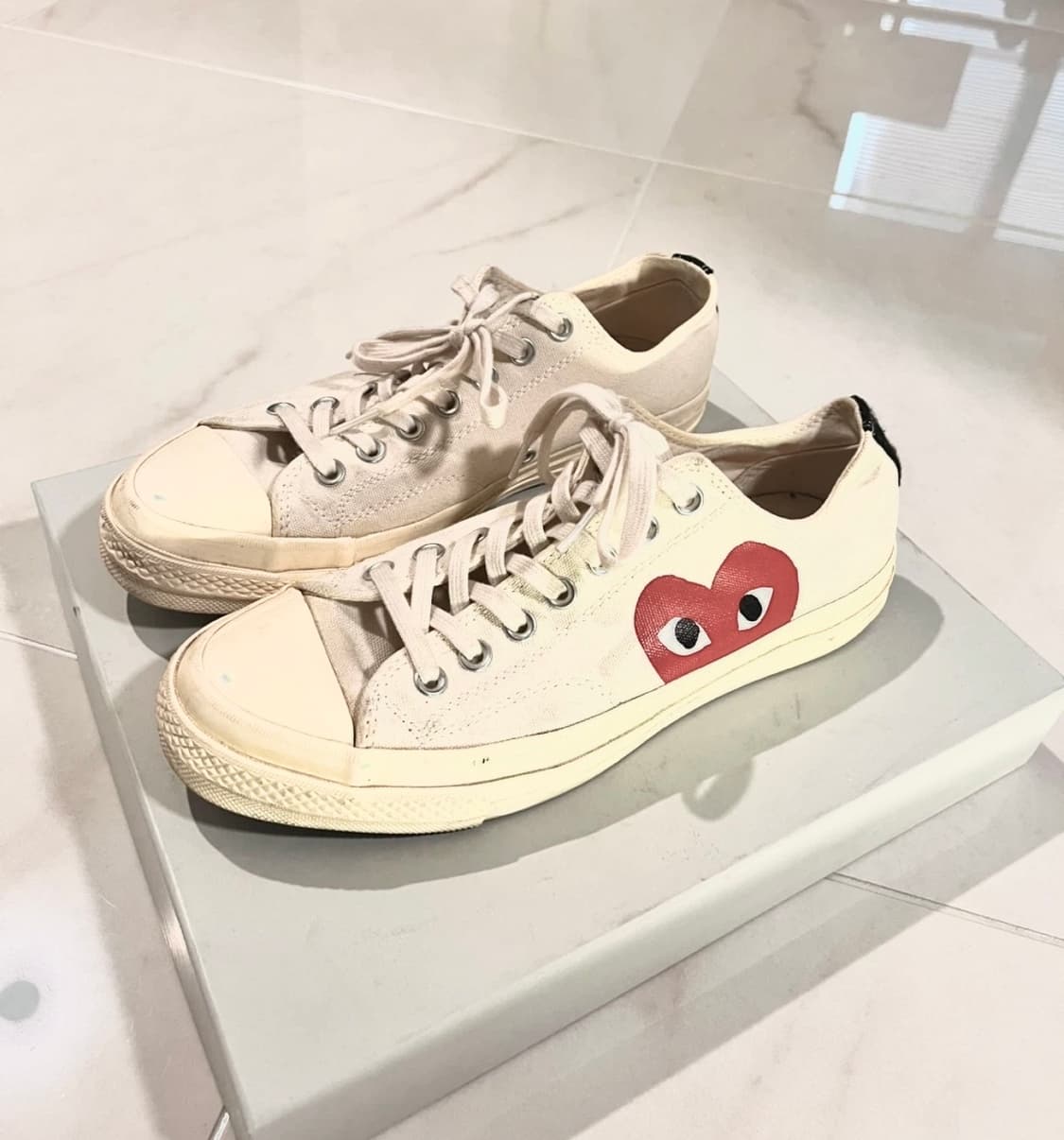 [정품] 컨버스 X 꼼데가르송 플레이 척 70 로우 아이보리 265 상품이미지1