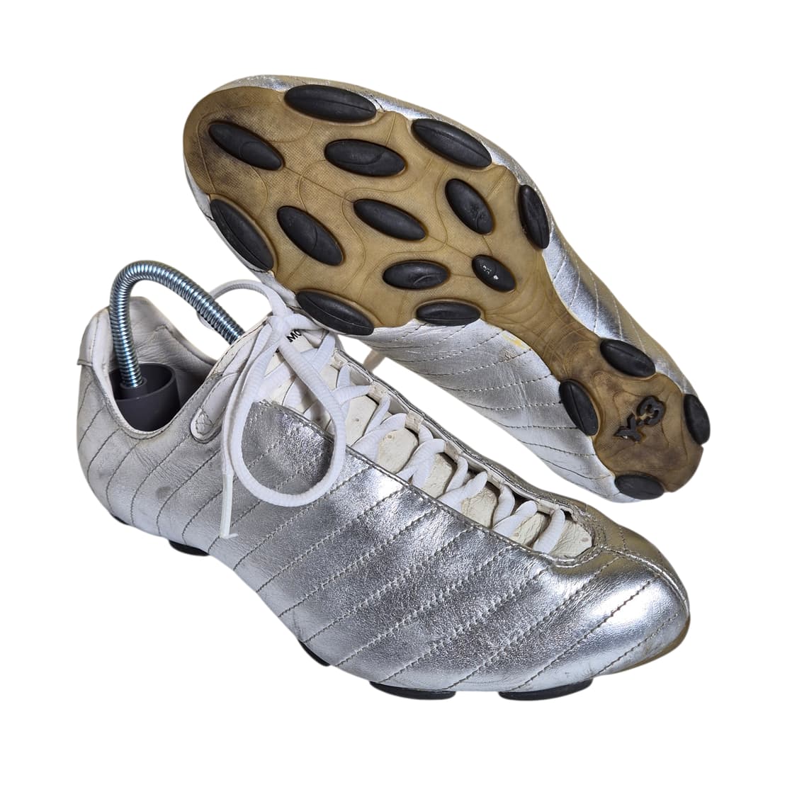 245) 00s Y-3 x adidas 실버 메탈릭 스니커즈 로우 상품이미지2