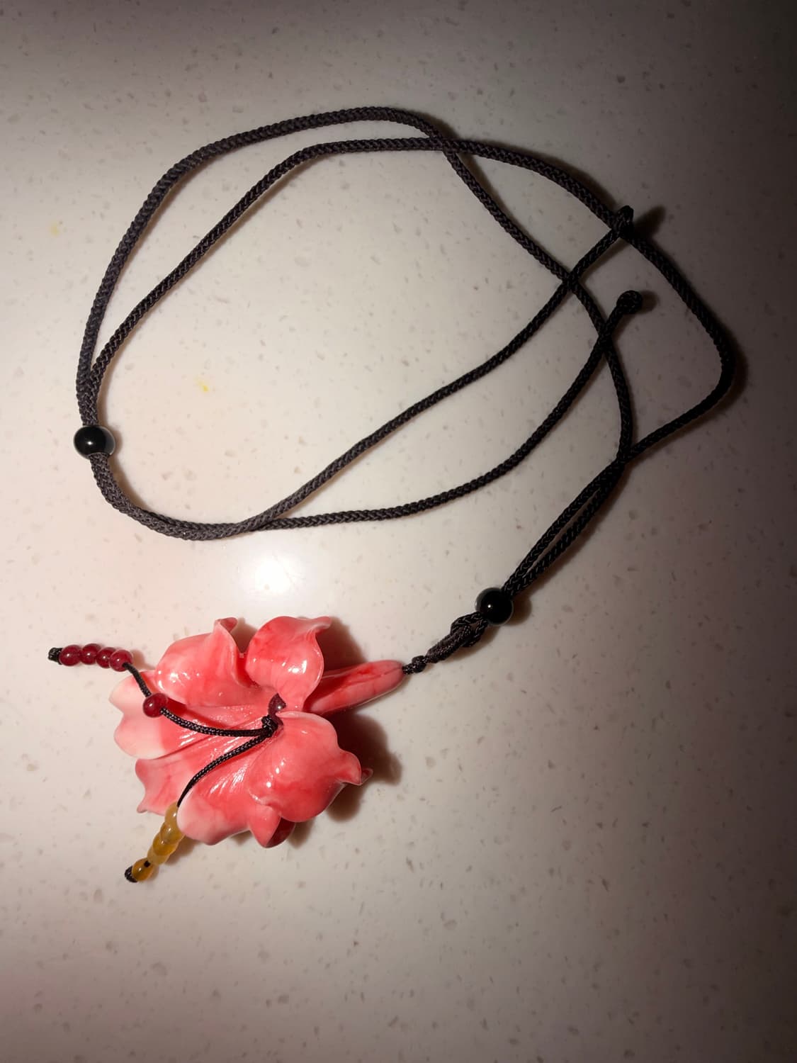 글로니 플로럴 젬 목걸이 네크리스 하와이 히비스커스 갸루 상품이미지1