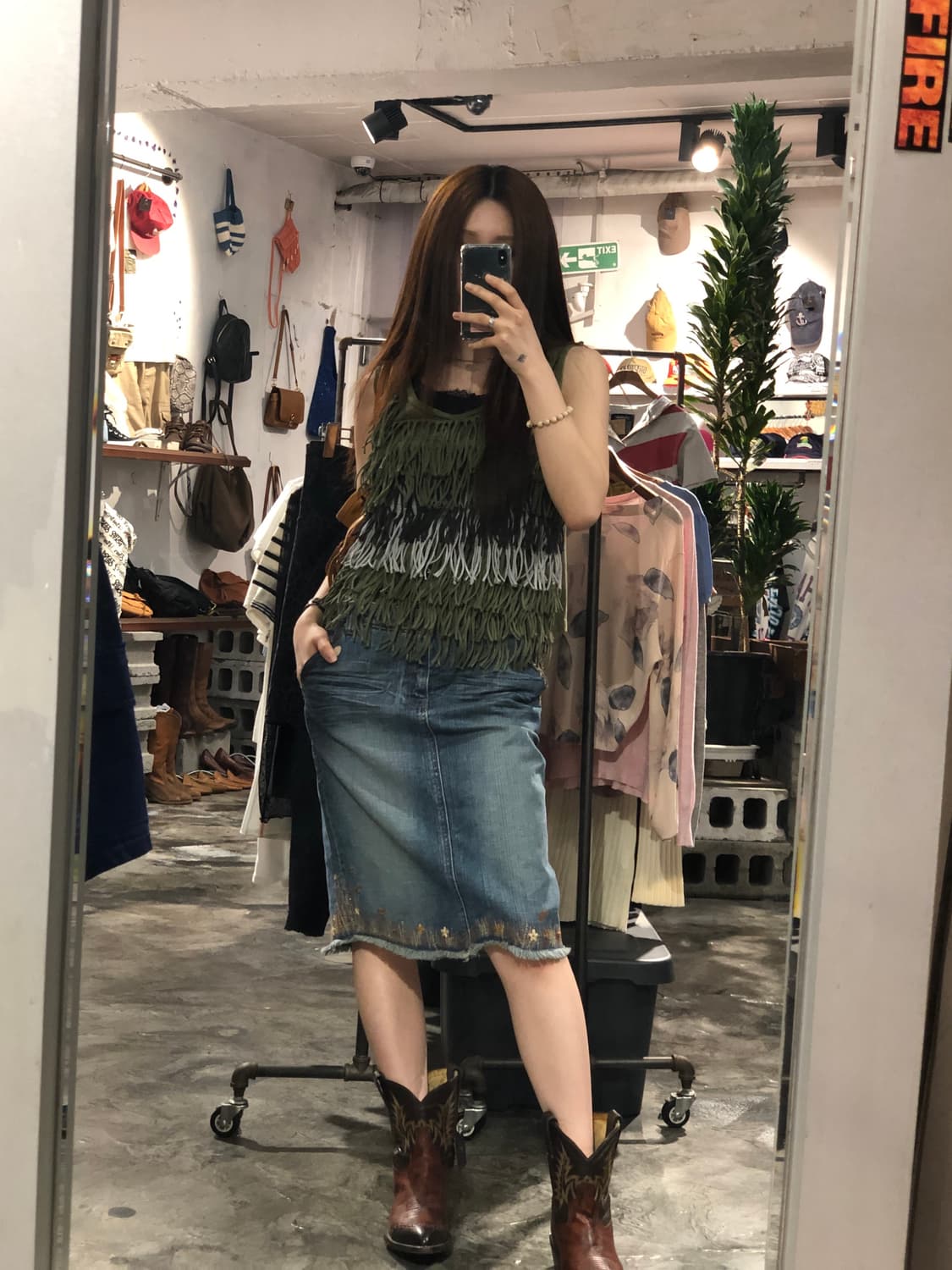 [2654]Gap blue cutoff Jean skirt 상품이미지3