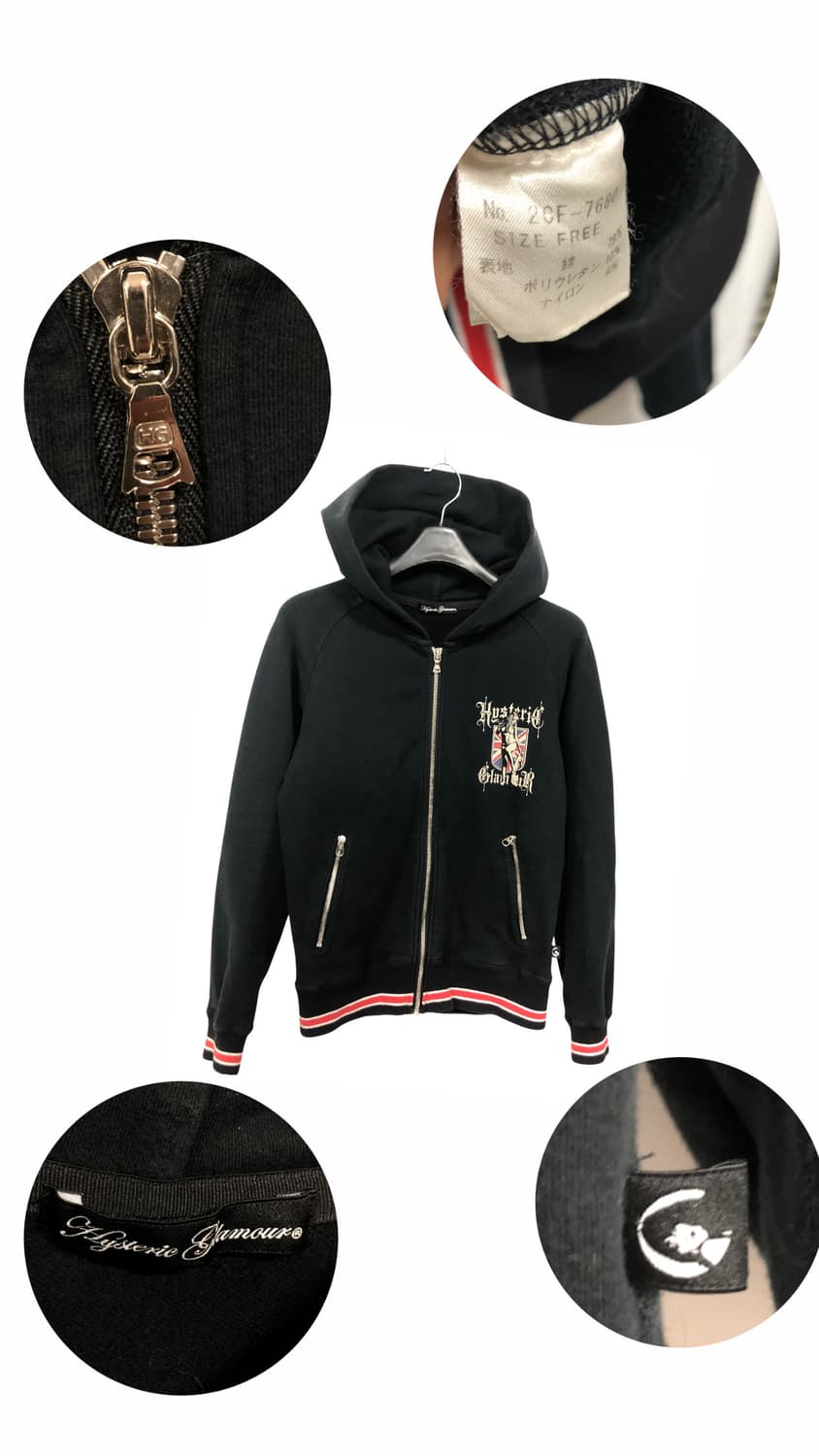 히스테릭 글래머 섹시핏 영국맛프린팅 후드집업 상품이미지4