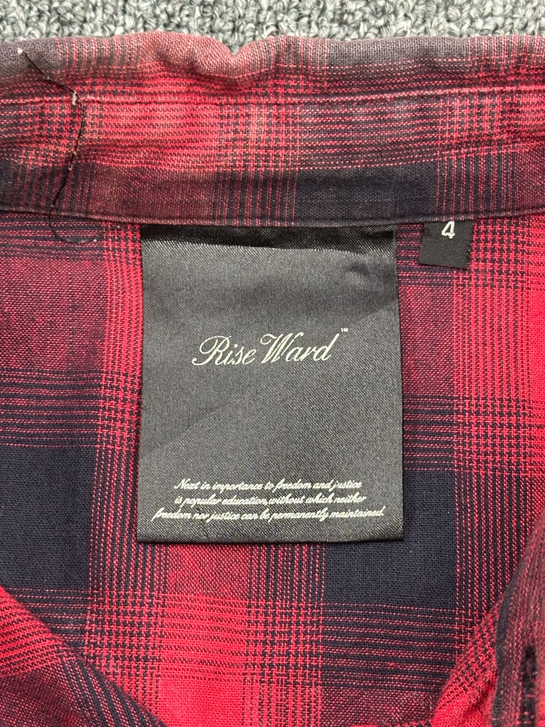 4)Rise Ward 빈티지 버건디 플란넬 셔츠 상품이미지6