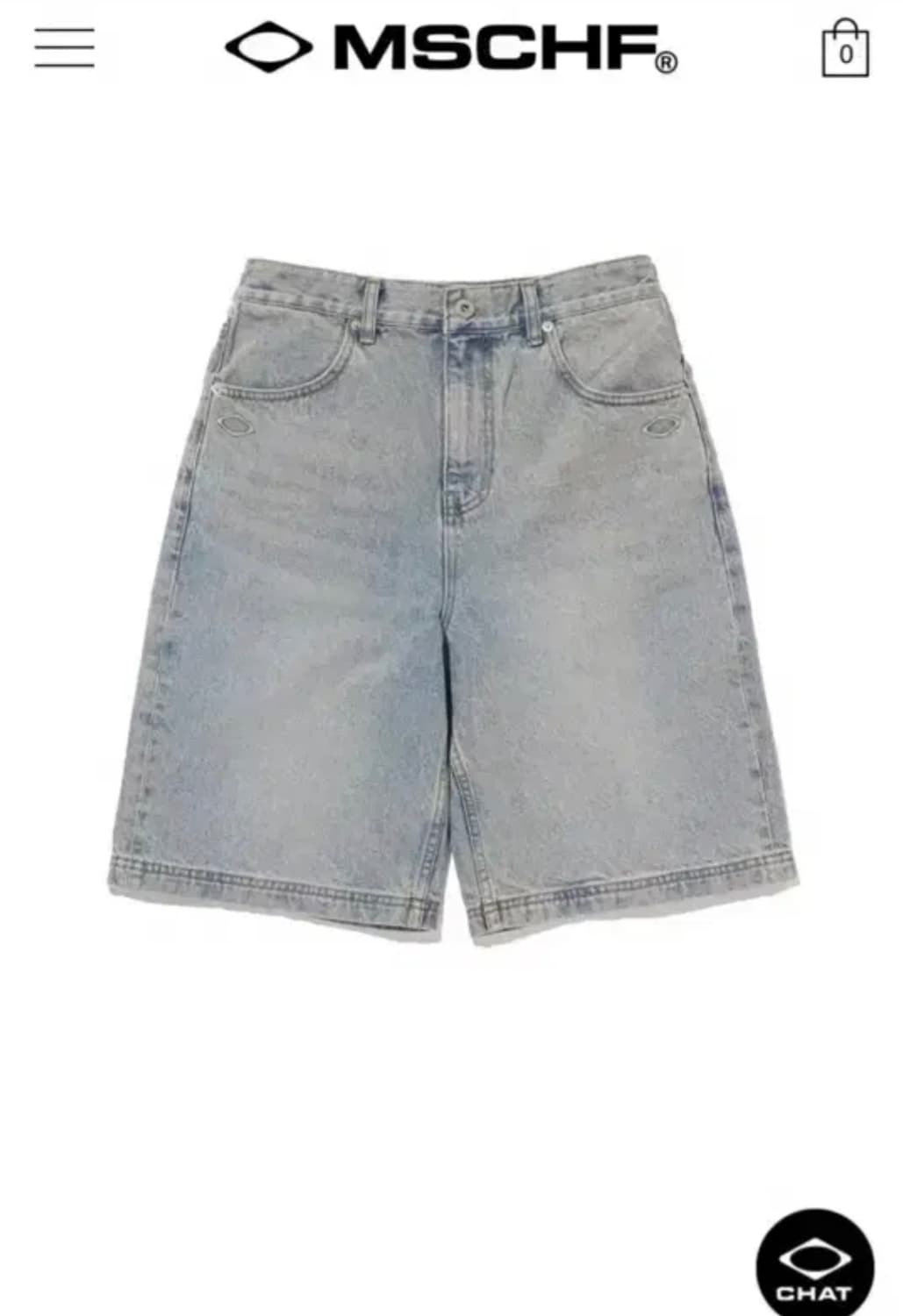 미스치프 데님 버뮤다 팬츠 라이트 블루  상품이미지2