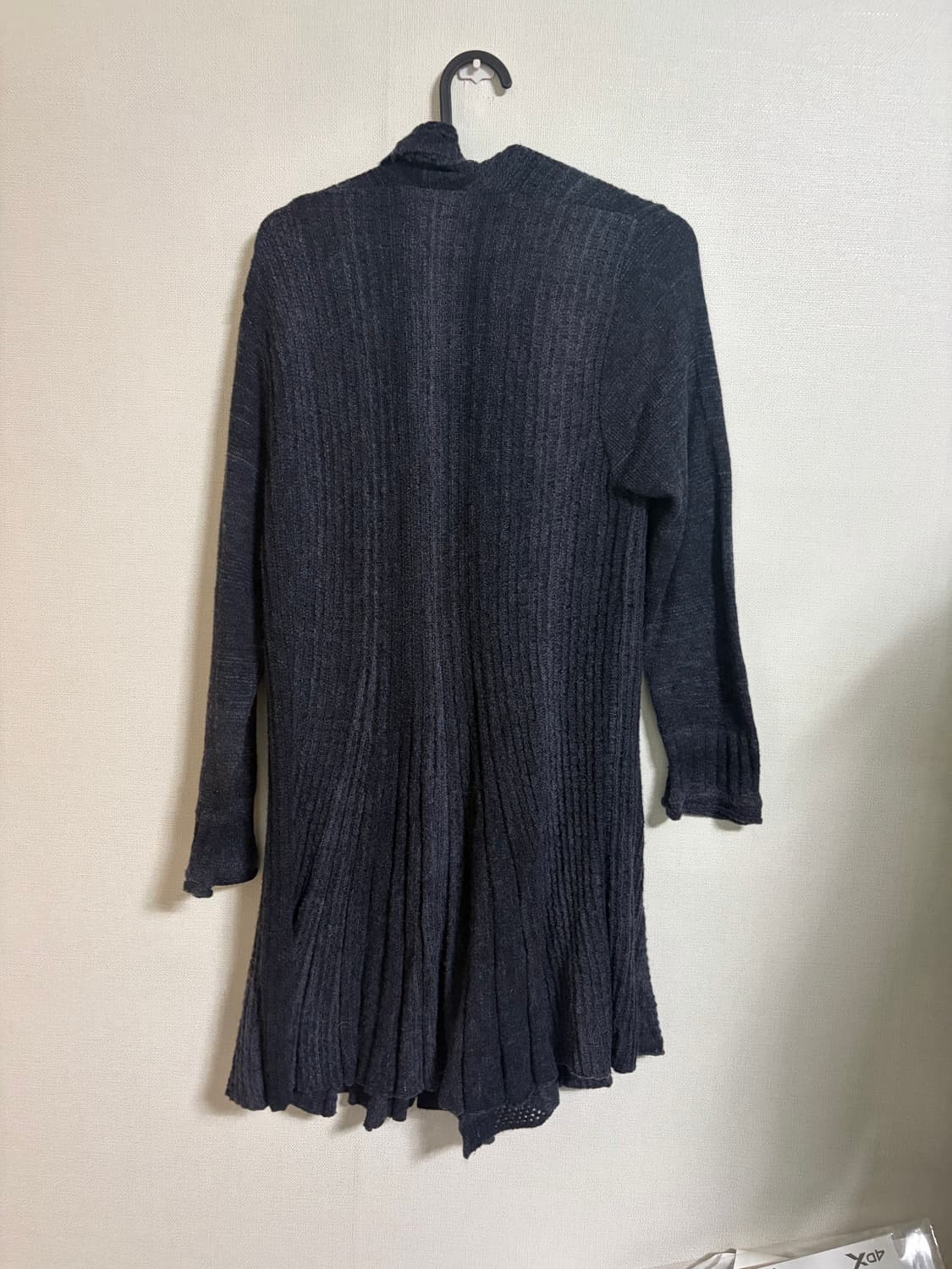빈티지 니트 차콜 롱 가디건 상품이미지2