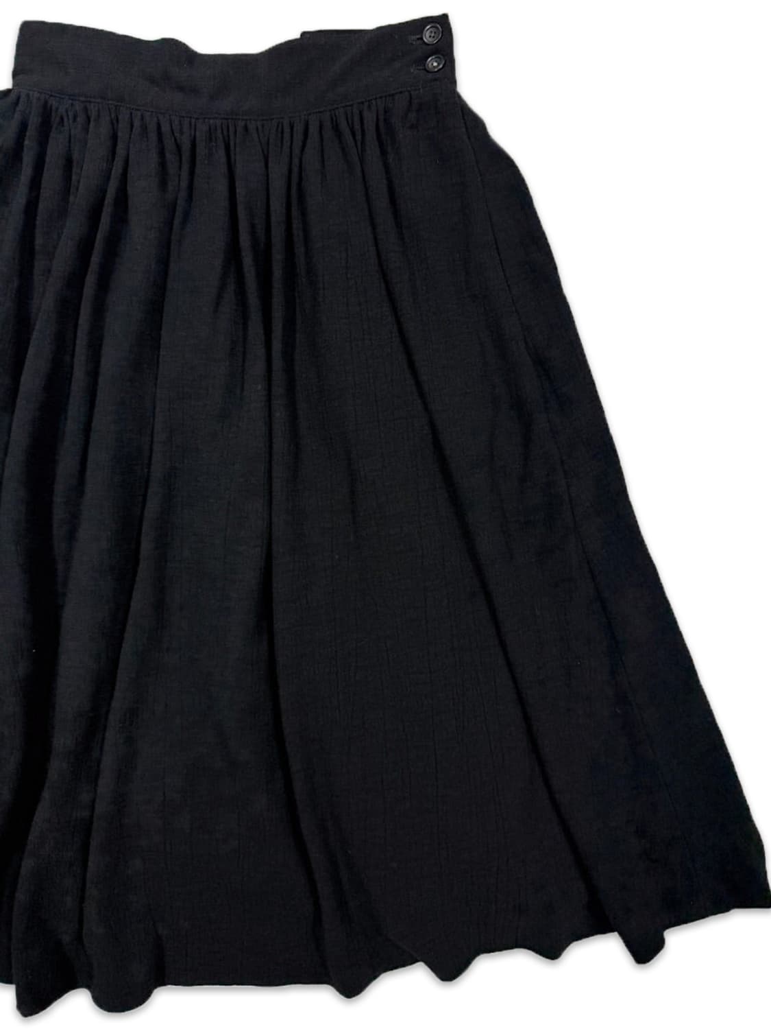 빈티지 블랙 플레어 미디 스커트 상품이미지2