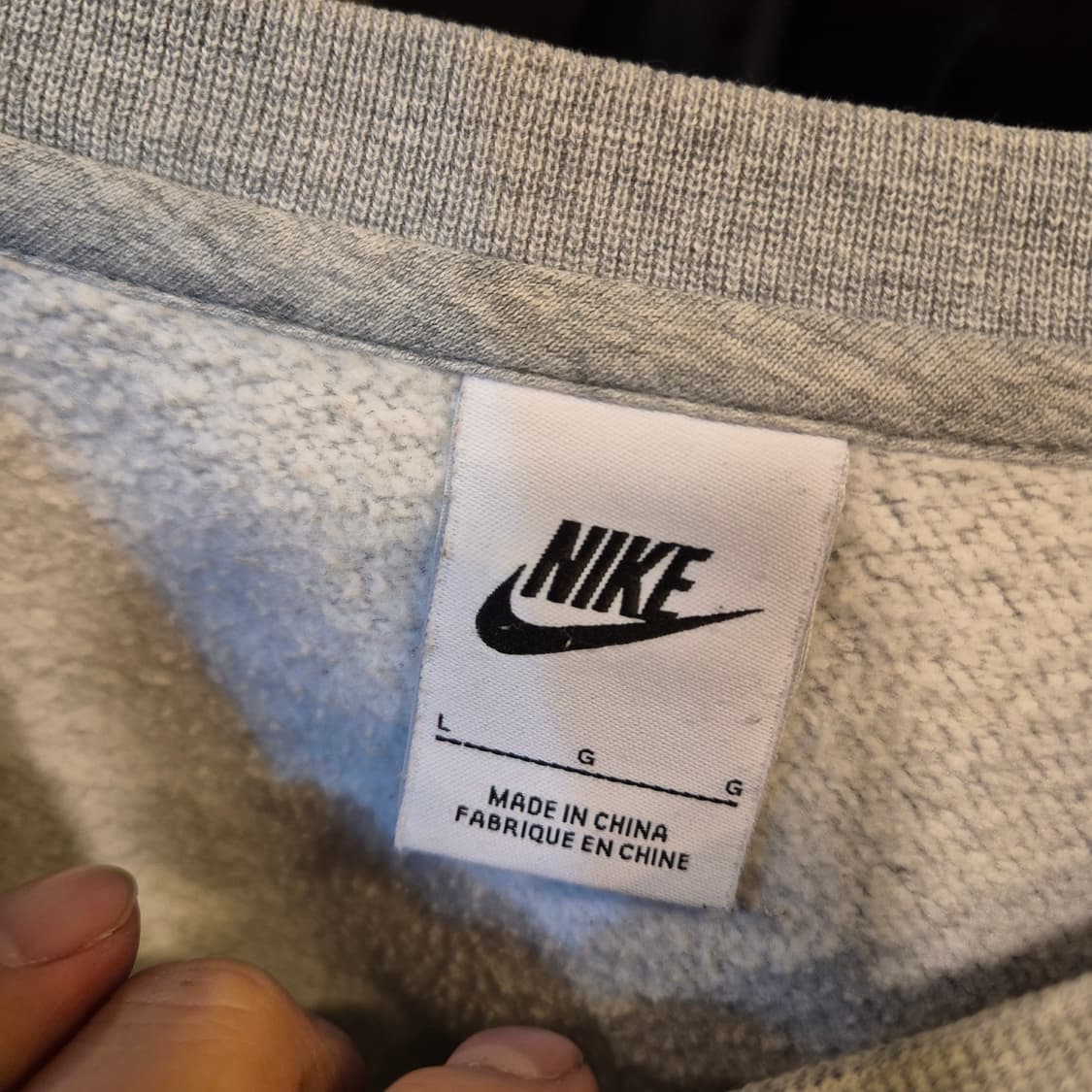 L 나이키 그레이 맨투맨  상품이미지3