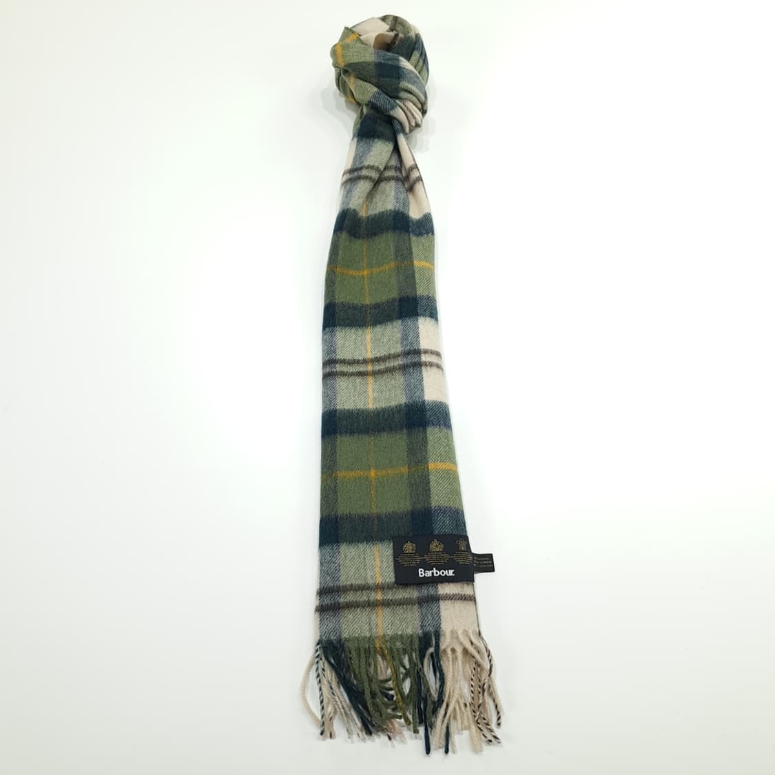MX315 바버 그린 타탄체크 메리노 캐시미어 목도리 머플러 상품이미지4