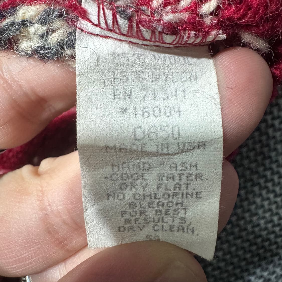 90s 엘엘빈 노르딕 스웨터 레드 ( M/OLD-8323 ) 상품이미지6