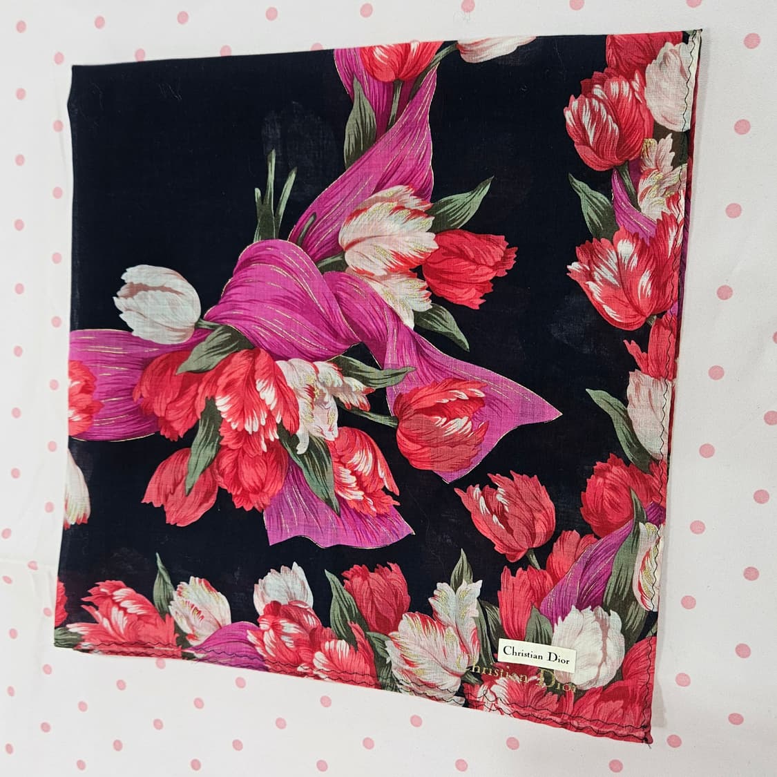 크리스찬 디올(Christian Dior) 튤립 플라워 손수건 상품이미지3