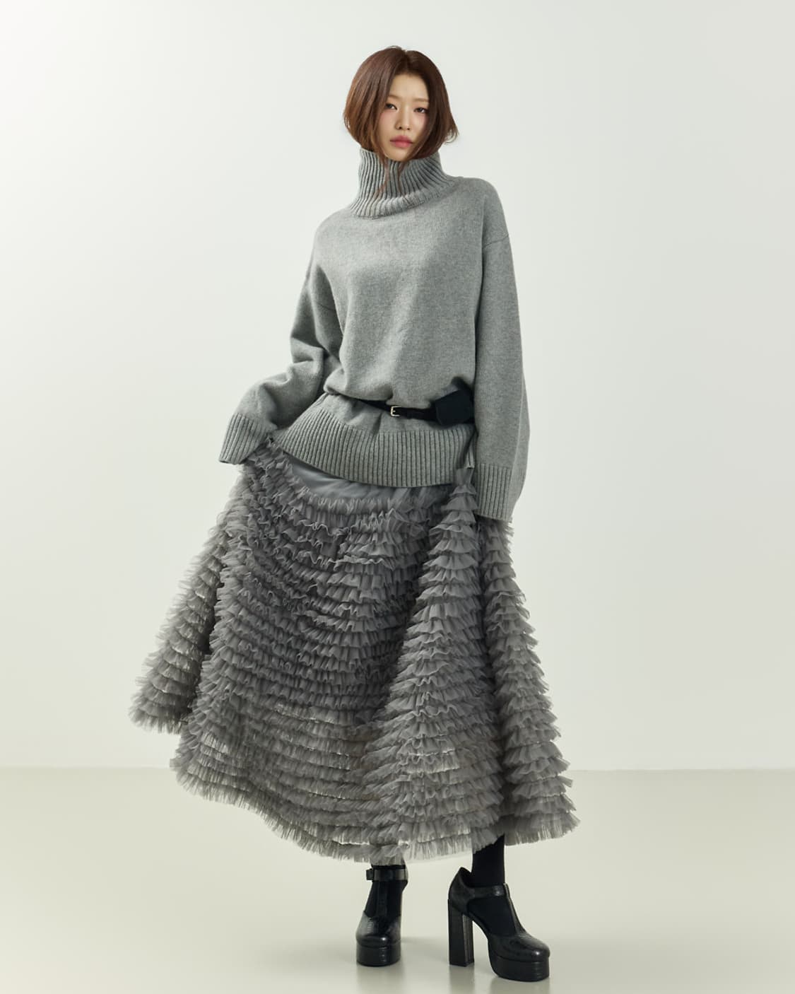 딘트 서울 베스트셀러 쉬폰 샤 스커트 새 것 상품이미지3