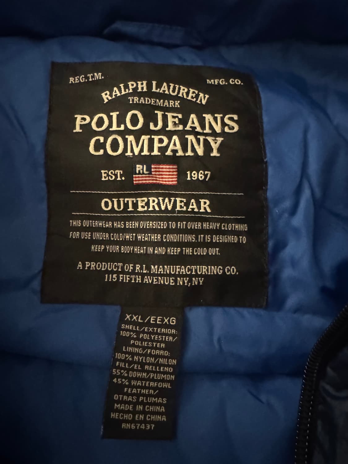 폴로진스 올드스쿨 네이비패딩 상품이미지3