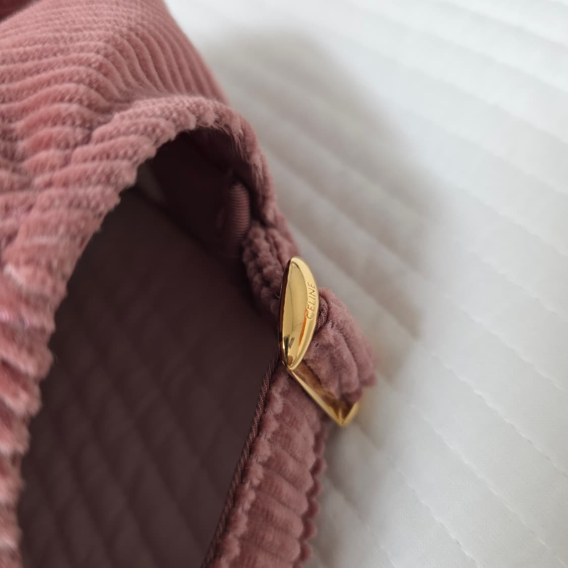  셀린느 트리오페 코듀로이 볼캡 핑크 상품이미지7