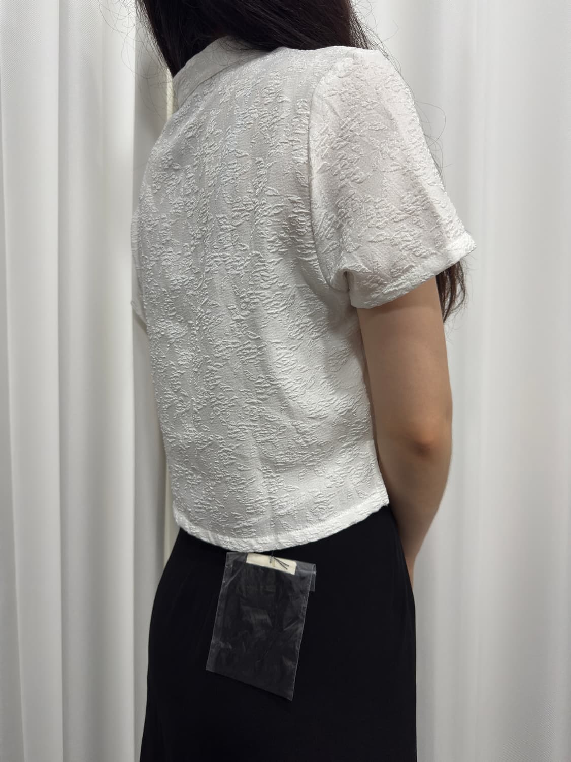 white quipao blouse 상품이미지3