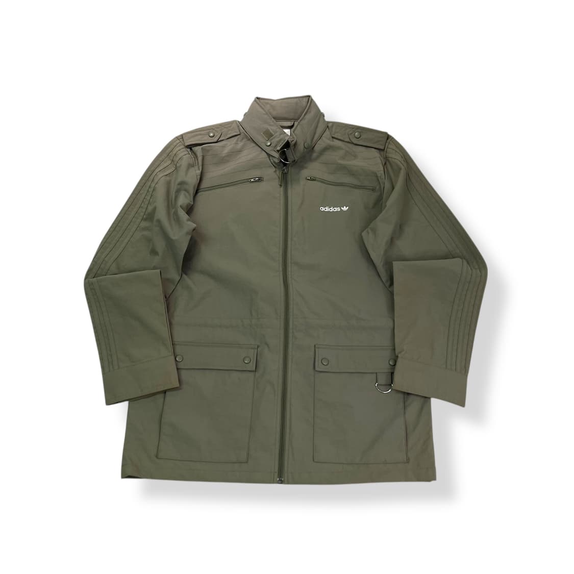 100 아디다스 코튼 카키 바이커 자켓 상품이미지1