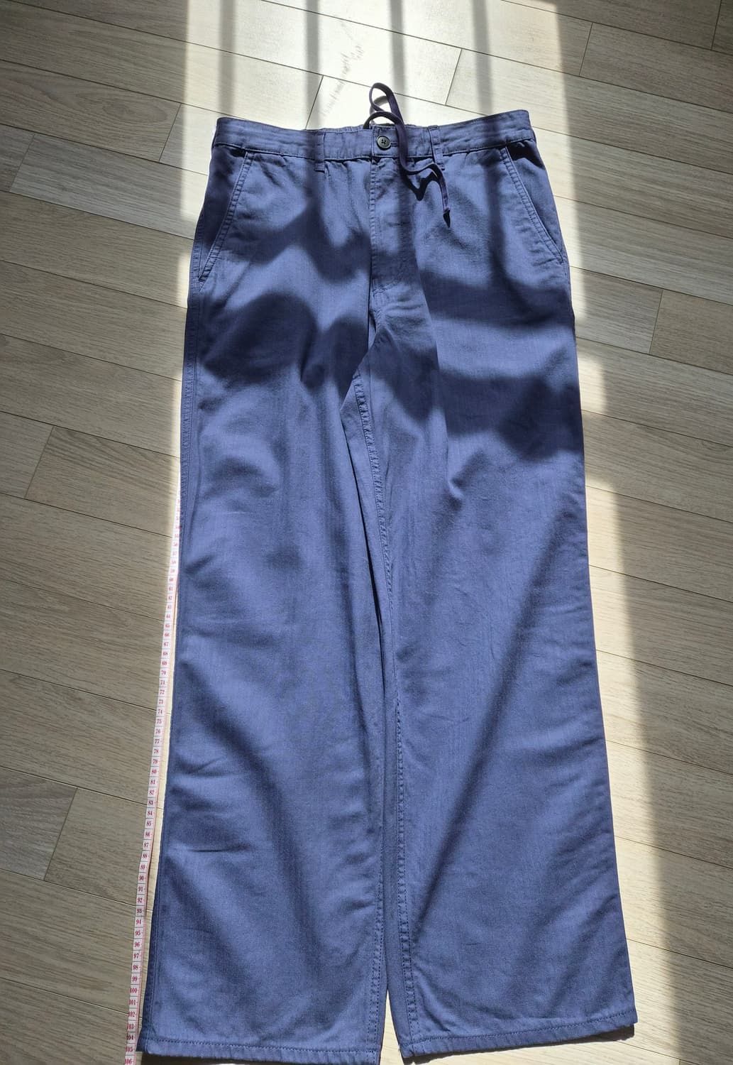 무지 muji 무인양품 케이폭 혼방 헤링본 팬츠 블루 L 피로 추천 상품이미지1