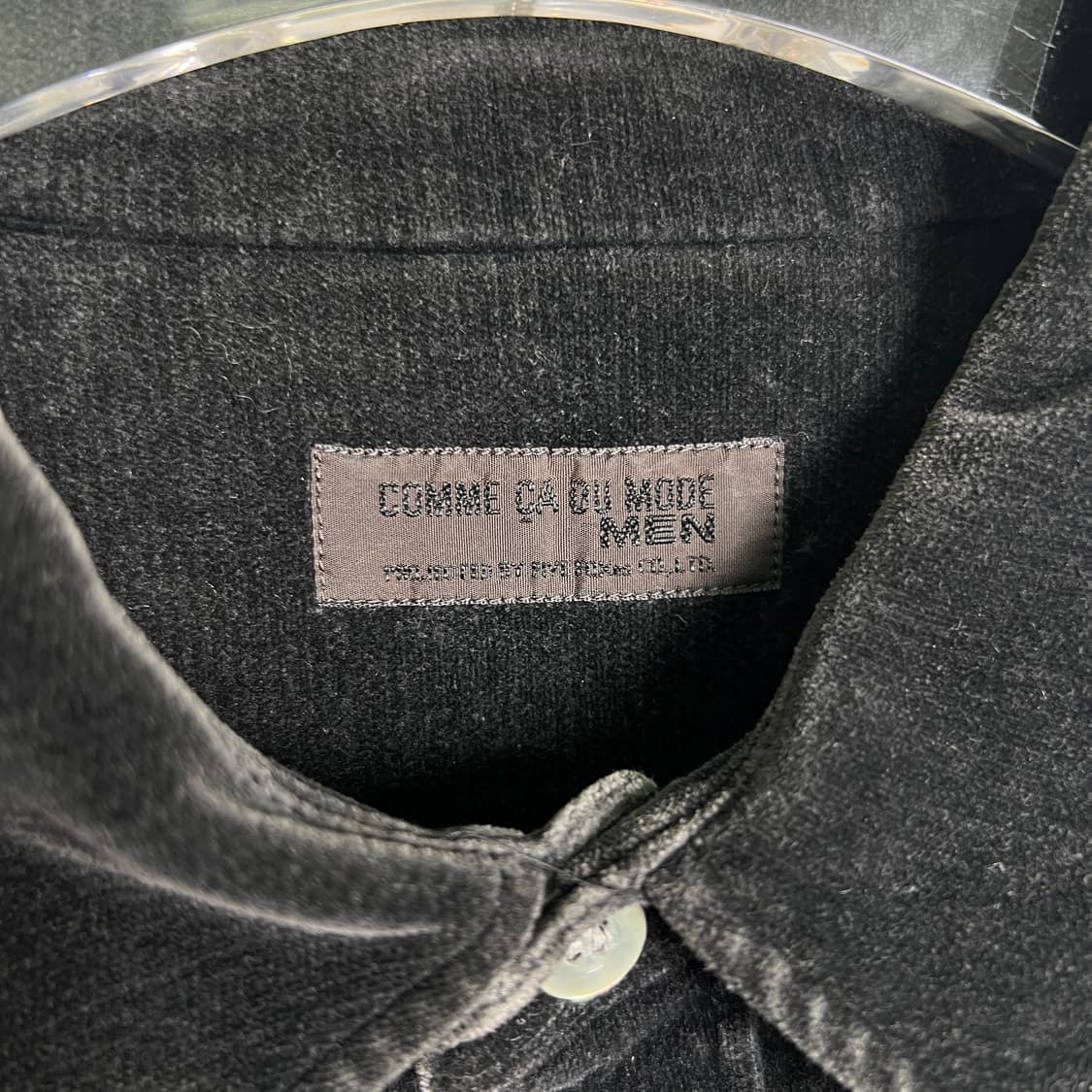 00's Comme Ca Du mode 꼼사데모드 블랙 벨벳 셔츠  상품이미지4