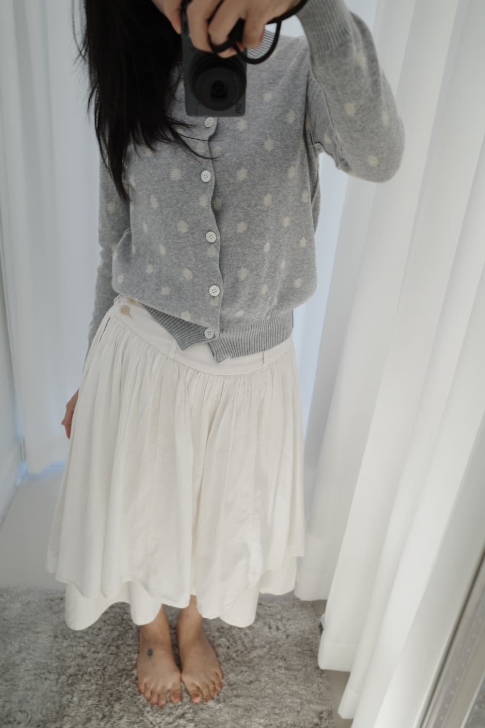 Corduroy waist skirt layered pants 상품이미지4
