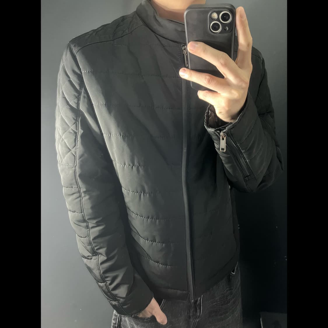 ZARA 자라 퀄팅 집업 라이더 패딩 자켓 상품이미지1